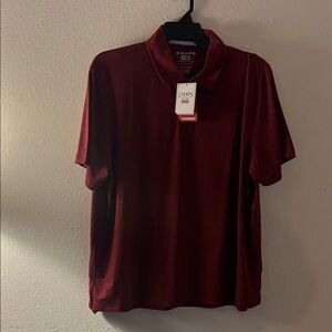 Chaps Men's Short Sleeve Polo - Burgundy